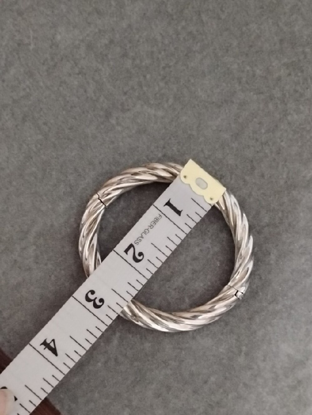 Sterling Silver Twisted Rope Bangle Bracelet - Picture 5 of 8